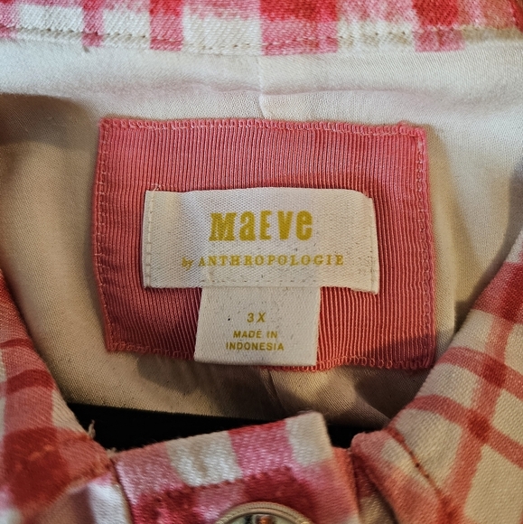 Maeve Anthropologie Women's Linen Collared Sleeveless Button-Front Mini Dress 3X - Picture 10 of 13